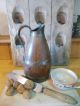 Vintage French Wooden Normandy Cider Jug Pitcher Staved Oak Brass Rivets Other Antique Woodenware photo 2
