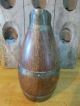 Vintage French Wooden Normandy Cider Jug Pitcher Staved Oak Brass Rivets Other Antique Woodenware photo 8