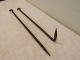 2 Antique Vintage Primitive Blacksmith Hand Forged Iron Fireplace Stove Pokers Hearth Ware photo 3