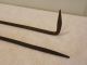 2 Antique Vintage Primitive Blacksmith Hand Forged Iron Fireplace Stove Pokers Hearth Ware photo 5