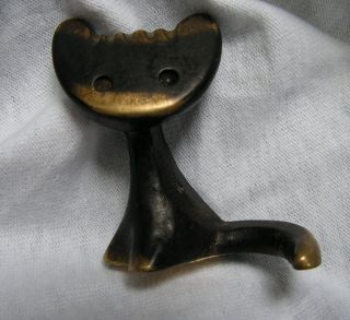 Vintage Walter Bosse Bronze Modernist Austria Stylized Cat Figurine Mid Century photo