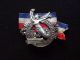 Antique French Art Nouveau Silver Button Society Cooks Chief Of Paris Badge Pin Buttons photo 1