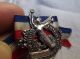 Antique French Art Nouveau Silver Button Society Cooks Chief Of Paris Badge Pin Buttons photo 6