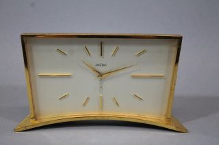 Vintage Mid Century Gold Gilt Bronze 8 - Jewel Angelus Modernist Art Modern Clock photo