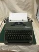 Vintage 1950 ' S Olympia Deluxe Sm3 Green Portable Typewriter W/case Germany Typewriters photo 1