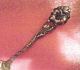 Antique Sterling Silver Baby Spoon,  Ornate Flower And Leaves,  Monogrammed Flatware & Silverware photo 1