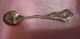 Antique Sterling Silver Baby Spoon,  Ornate Flower And Leaves,  Monogrammed Flatware & Silverware photo 4