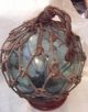 Large Vintage Green Glass Fishing Float Buoy Rope With Stand Fishing Nets & Floats photo 1