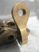 Vintage Solid Brass Two - Eye 4 