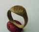 Ao96.  Roman Bronze Ring.  For Cleaning.  Good Roman photo 1