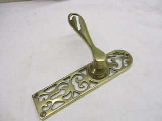 Vintage Brass Lever Door Handle Ornate French Pierced Design Old Single photo