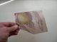 F232 - Antique Stained Glass Window Fragment - An Orange And Leaves - Pink Glass 1900-1940 photo 3
