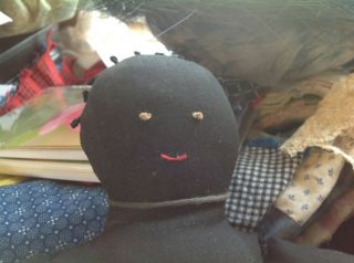 Moprimitivepast Primitive Collectible Black Americana Rag Doll Ready For Dress photo