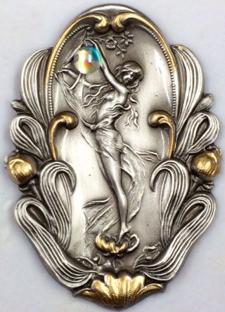 Sterling Overlay On Stamped Brass 