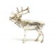 20th Century Continental Miniature Hand Engraved Sterling Silver Elk Figurine Miniatures photo 1