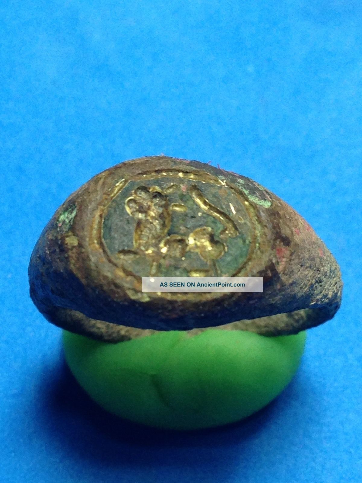 Bronze Ring With Decorated Lion,  Roman/ Celtic Roman photo