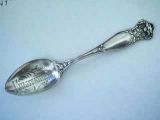 Old Wallace Antique Chautauqua N.  Y.  Sterling Silver Demitasse Souvenir Spoon photo