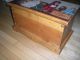 Vintage Hinged Wooden Child ' S Doll Trunk Chest / Bench.  Hand Made Circa 1990 ' S 1900-1950 photo 1