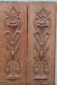 Pair: Antique Wooden Oak Panels With Leaves,  Fruits & Other Carvings Other Antique Woodenware photo 1