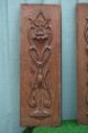 Pair: Antique Wooden Oak Panels With Leaves,  Fruits & Other Carvings Other Antique Woodenware photo 7