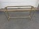 Vintage Mid Century Modern Hollywood Regency Brass Glass Sofa Console Table Post-1950 photo 4