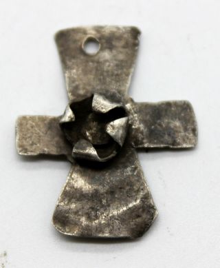 Medieval Silver Cross 1200 - 1400 Ad photo