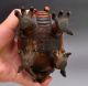 15 Cm / China Bronze Gilt Hand Carved Incense Cover And Brave Incense Burners photo 3
