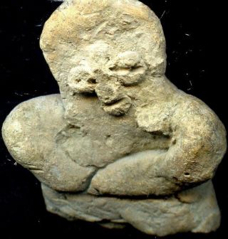 Pre - Columbian Rare Aztec Cuauhtitlan Half Figure,  Ca;800 - 1200ad photo