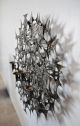 Weinstein Vtg Mid Century Modern Brutalist Starburst Metal Wall Sculpture Jere Mid-Century Modernism photo 4