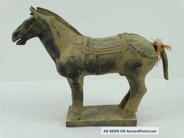 Chinese Tang Dynasty Style Archaic Horse Figure Statue Sculpture A/f China 20thc Statues photo