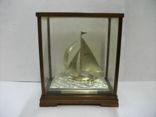 The Sailboat Of Silverep Of The Most Wonderful Japan.  A Japanese Antique. photo