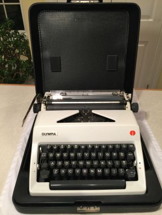 Vintage 1970s Olympia Sm - 9 Portable Typewriter & Case Barely West Germany photo