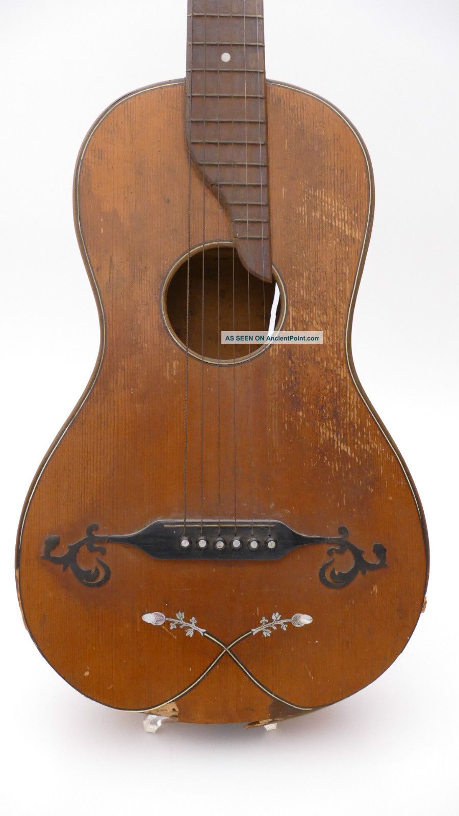 Very Old Master Historical Romantic Antique Old Parlour Parlor German Guitar String photo