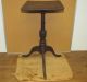 Best 18th C Ct Qa Candlestand Screaming Tiger Maple Spanish Brown Paint Primitives photo 1