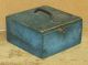 Rare 19th C Pine 4 Section Spice Box In The Best Grungy Blue Paint Primitives photo 1