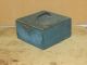 Rare 19th C Pine 4 Section Spice Box In The Best Grungy Blue Paint Primitives photo 4
