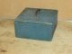 Rare 19th C Pine 4 Section Spice Box In The Best Grungy Blue Paint Primitives photo 5