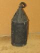 Great 18th C Pierced Tin Paul Revere Type Lantern Great Black Paint Primitives photo 1