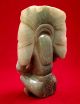 Mayan Stone Chief Shaman Figure Holding Skull - Vintage Pre Columbian Style Statue The Americas photo 2