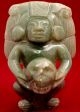 Mayan Stone Chief Shaman Figure Holding Skull - Vintage Pre Columbian Style Statue The Americas photo 4