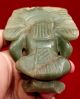 Mayan Stone Chief Shaman Figure Holding Skull - Vintage Pre Columbian Style Statue The Americas photo 7
