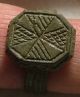 Rare Medieval Ring Artifact Patina Intact Size 9 Us Cross Star Octagon Other Antiquities photo 2