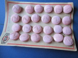 Vintage Buttons From Wood Paind In Pink/made In Belguim/filco photo