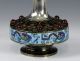 Chinese Enameled Silver Vase Form Burner With Openwork And Cabochons Vases photo 3
