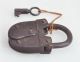 1850s Antique Hand Crafted Iron Brass Pad Lock Germany Locks & Keys photo 1
