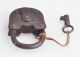 1850s Antique Hand Crafted Iron Brass Pad Lock Germany Locks & Keys photo 2