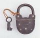 1850s Antique Hand Crafted Iron Brass Pad Lock Germany Locks & Keys photo 5