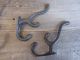 8 Cast Iron School Black Hooks Coat Hat Hall Tree Rack Triple Vintage Wall Hooks Hooks & Brackets photo 5