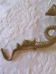 2 Vintage Brass Wall Hooks Mythical Sea Serpent Hooks & Brackets photo 5