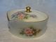 Germany Bavaria Hand Painted Porcelain Stud Collar Button Box German Rosenthal Baskets & Boxes photo 2